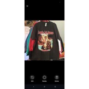 ANGELES DEL INFIERNO Diabolicca M size T-Shirt Black Mens